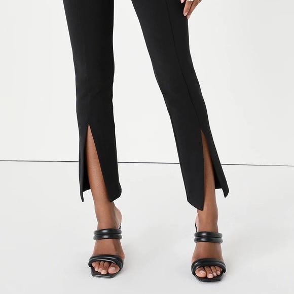 NWT Lulu’s Size S Enterprising Black High-Waisted Trouser Pants - Picture 2 of 9